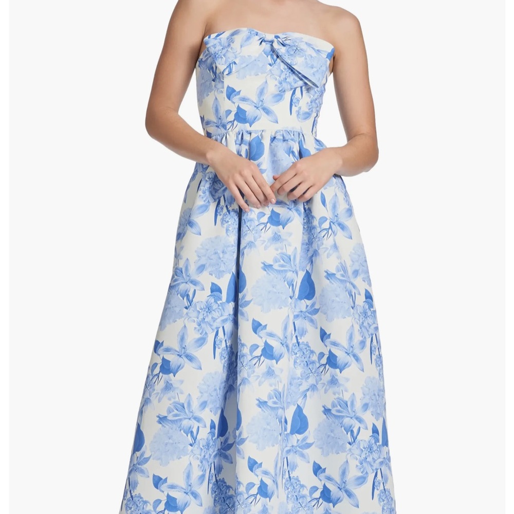 SACHIN + BABI | White and Blue Floral Women's Dress
